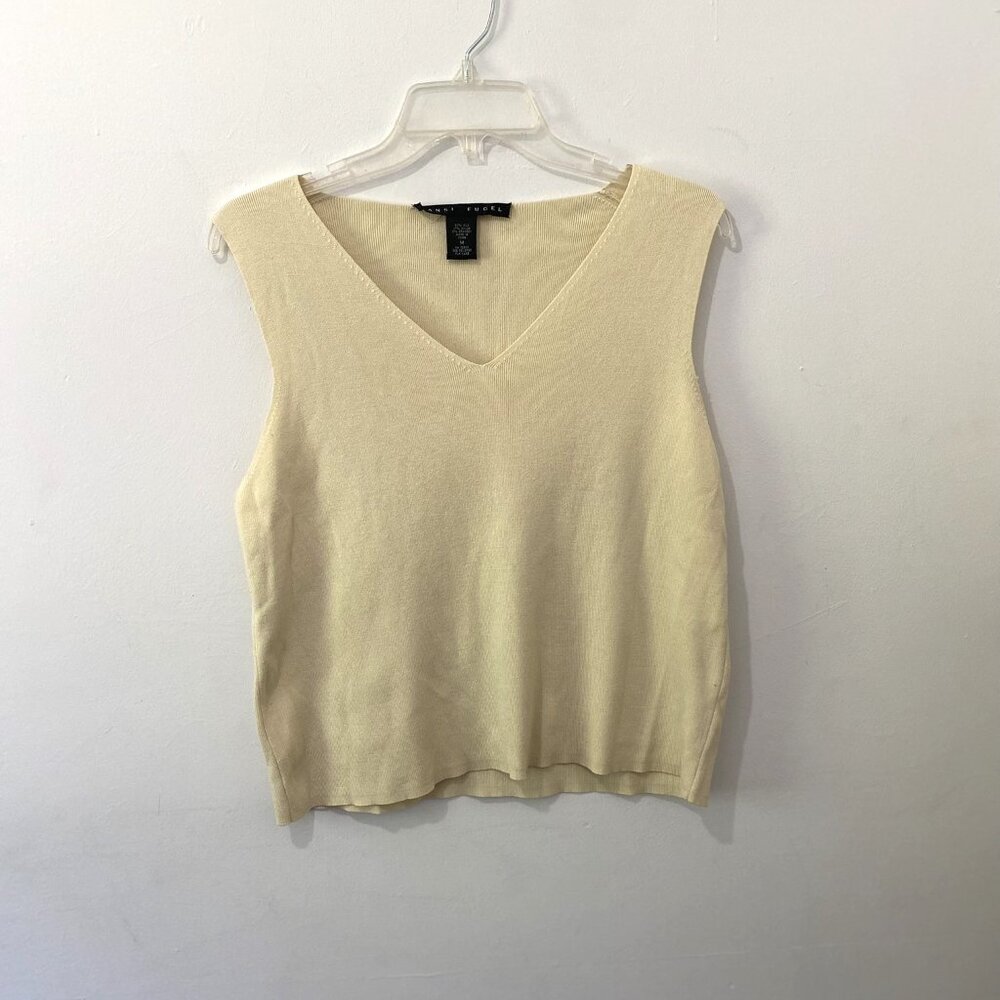 Yansi Fugel Cream Tank Top Women’s Size Medium